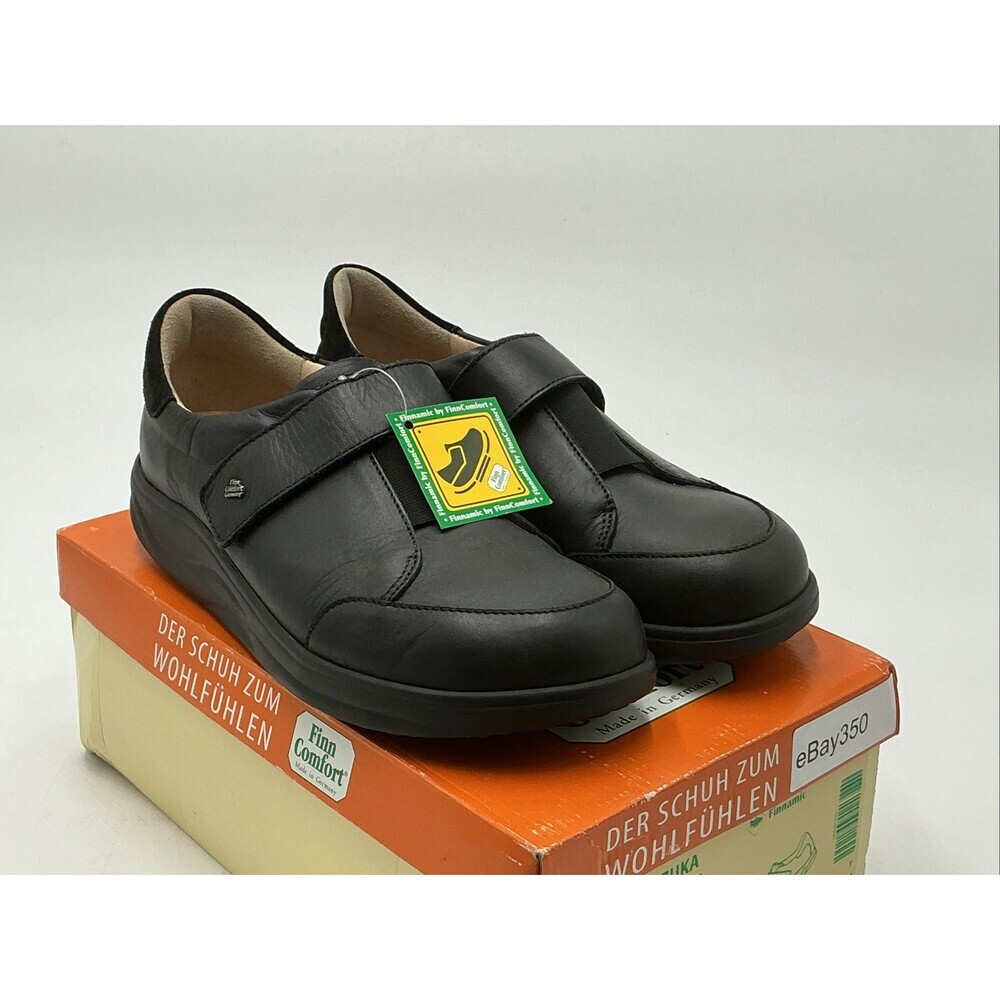 Finn Comfort Suzuka Women's 9 Black Schwarz Sirio Velour Leather Shoes Ebay350